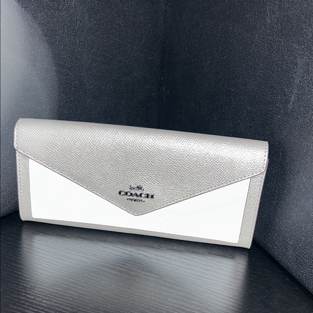 Coach color Block Saffiano Leather Wallet
